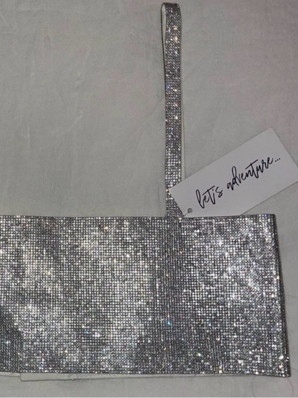 Silver Rhinestone Crop Top - Picture 3 of 3